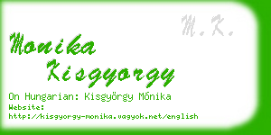 monika kisgyorgy business card