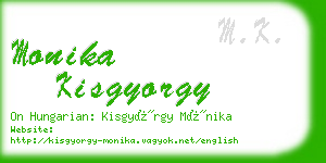 monika kisgyorgy business card